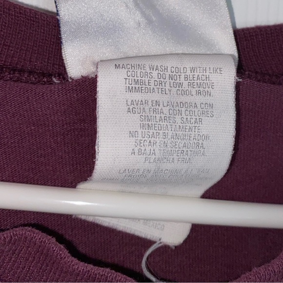 Retro Adidas Classic 3 Stripes Tee Shirt and Embroidered Logo Maroon Grey XL - Picture 9 of 14